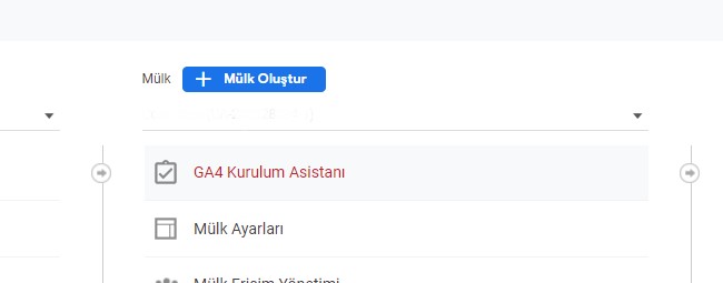 ga4 mülk oluşturma