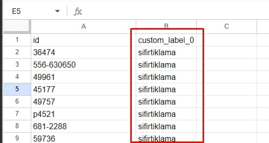 google ads custom label etiketi